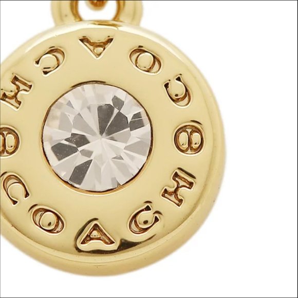 Coach Open Circle Stone Earring On Wire - Picture 8 of 8